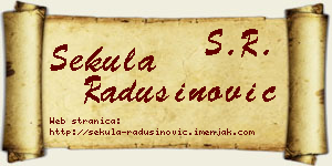 Sekula Radusinović vizit kartica